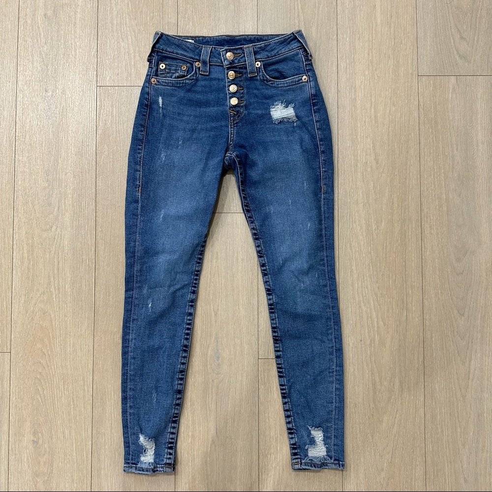 True Religion Jennie High Rise Curvy Skinny Jeans